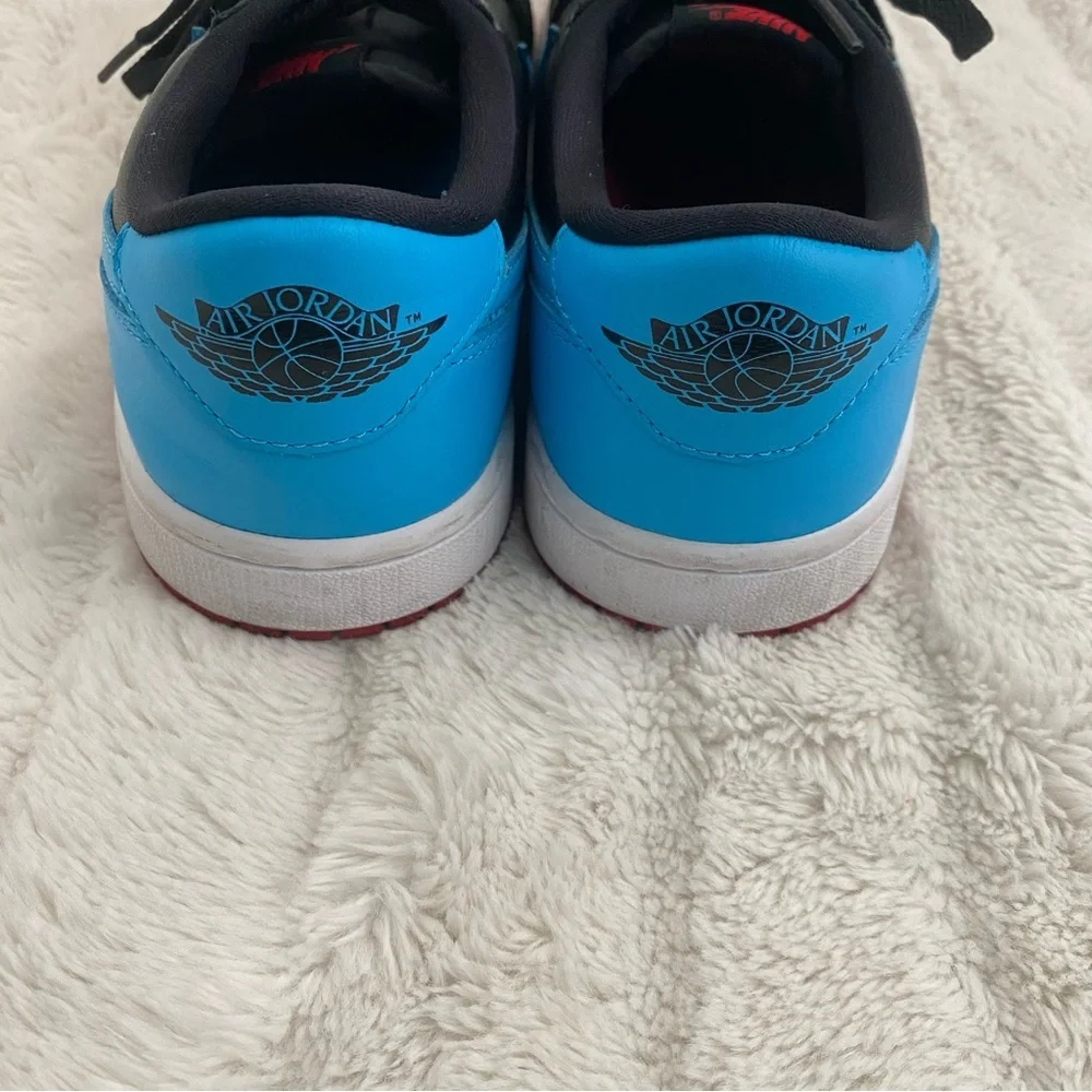 Air Jordan 1 Low OG NC to Chi Women’s Sneakers in Black, Red, and Blue Size 8